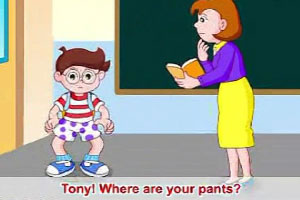 Tony! Where are your pants?