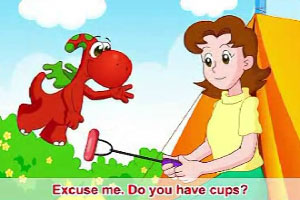 Excuse me. Do you have cups?