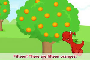 Fifteen! There are fifteen oranges.