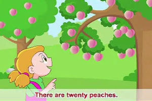 There are twenty peaches.