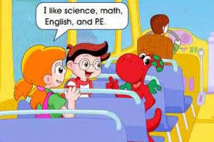 I like science, math, English, and P.E.