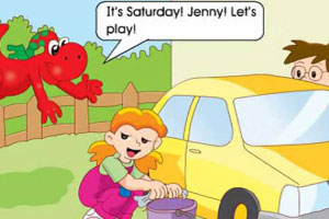 It's Saturday, Jenny! Let's play!