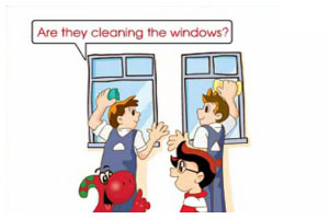 Are they cleaning the windows?