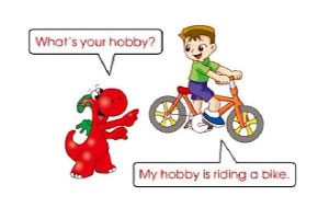 My hobby is riding a bike.