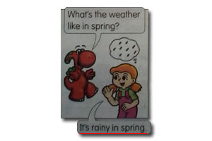 It's rainy in spring.